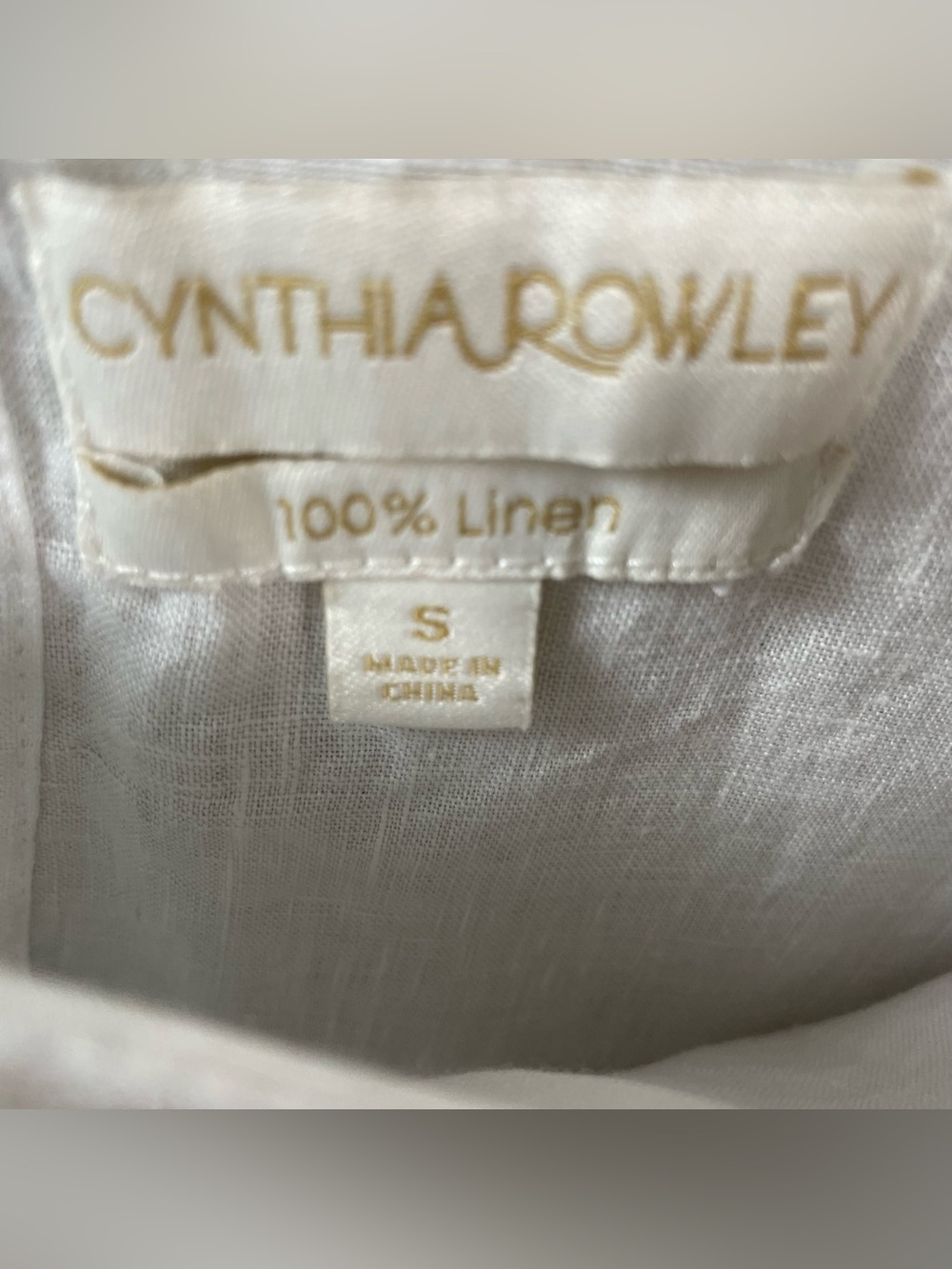 Cynthia Rowley 100 linen White small Ruffle hem cuff relaxed fit beach - Picture 2 of 6